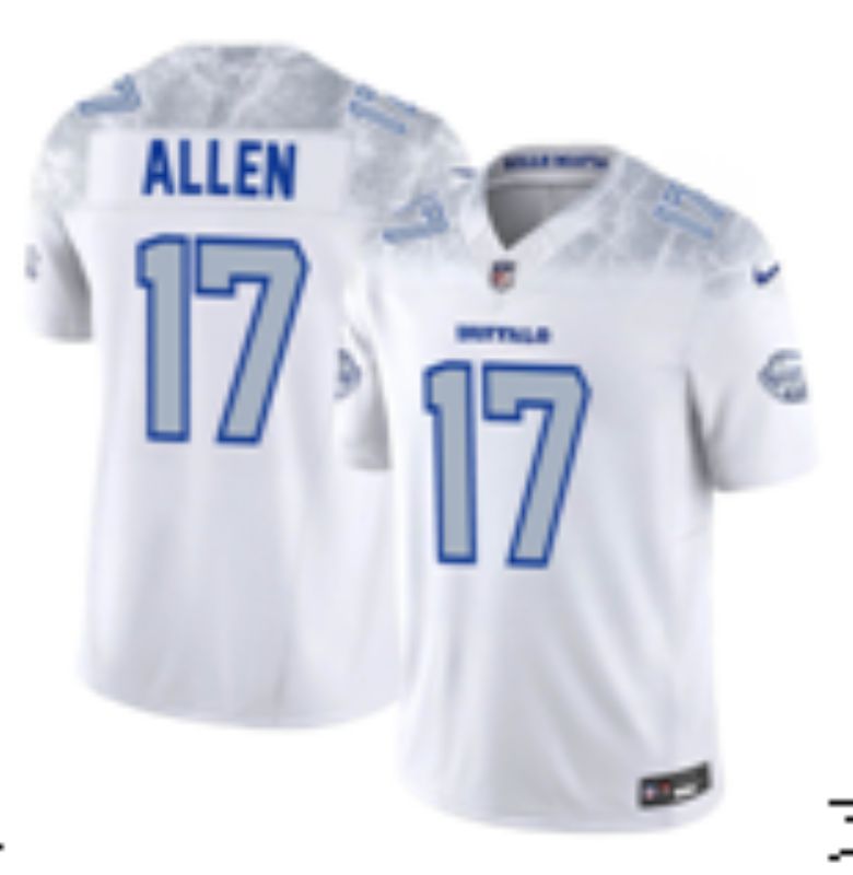 Men Buffalo Bills #17 Josh Allen Nike White 2025 Rivalries Collection Limited NFL Jersey